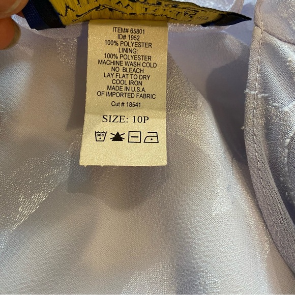 Women's Lavender Dress with Sheer Floral Overlay Jacket/2pcs Size 10P - Picture 9 of 10